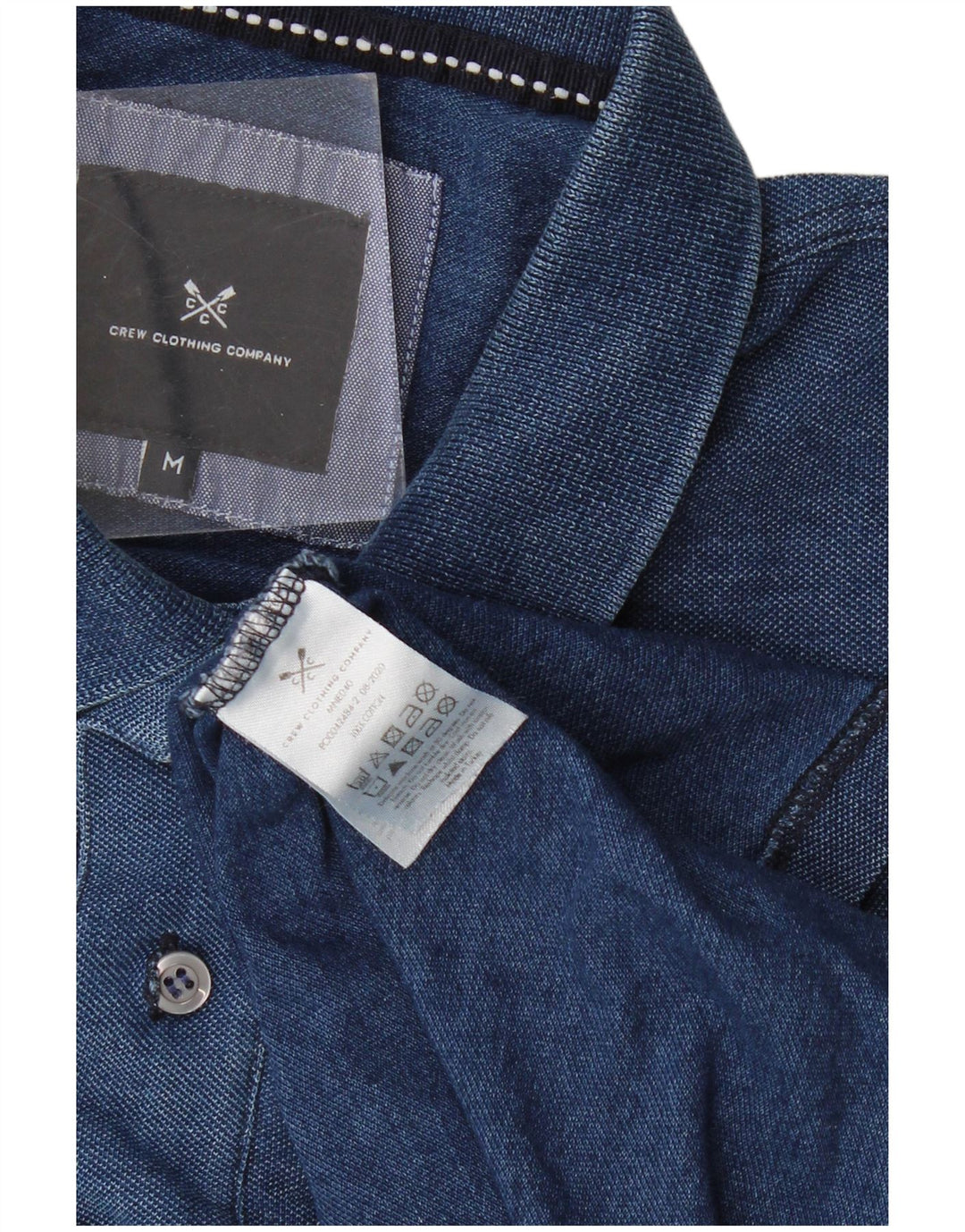 Męska koszulka polo Crew Clothing Średni granatowy, bawełniany