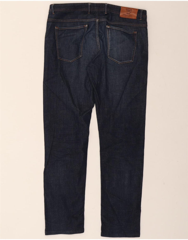 MASSIMO DUTTI Mens Straight Jeans EU 44 Large W34 L29 Navy Blue Vintage Massimo Dutti and Second-Hand Massimo Dutti from Messina Hembry 