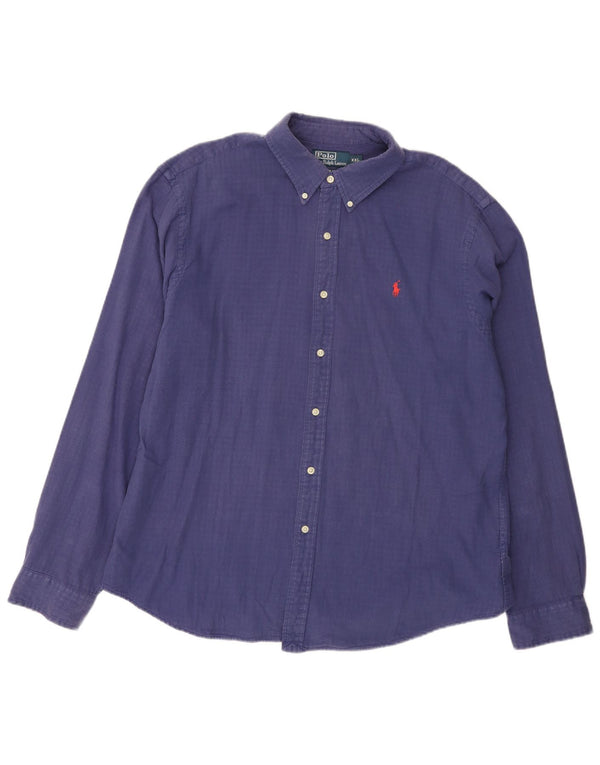 Polo Ralph Lauren Męska koszulka polo Slim Fit 2XL Fioletowa bawełna