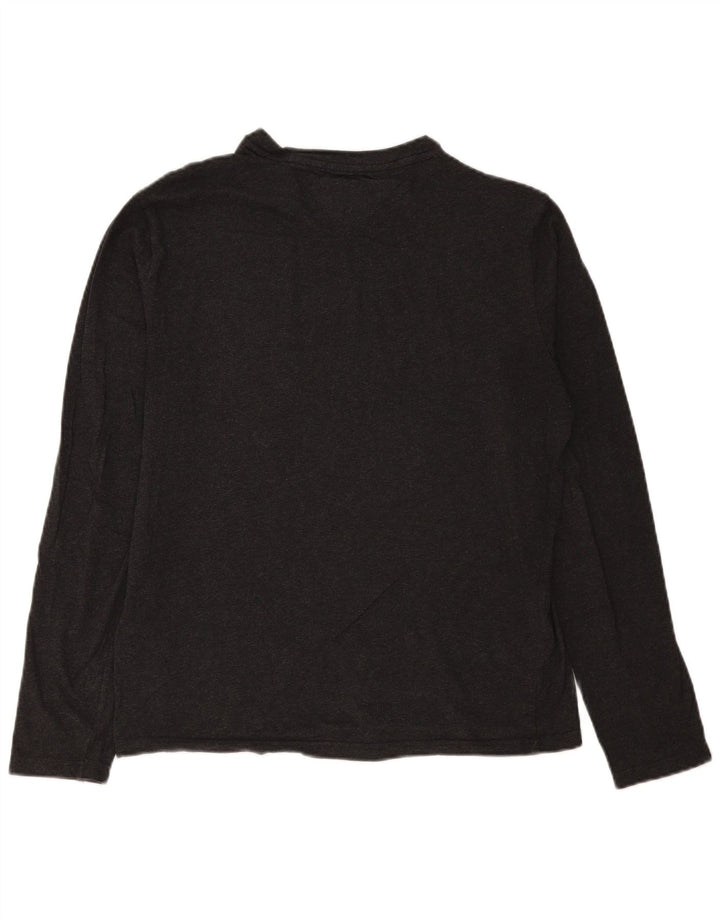 Męski top Tommy Hilfiger z długim rękawem, średnioszary, bawełniany