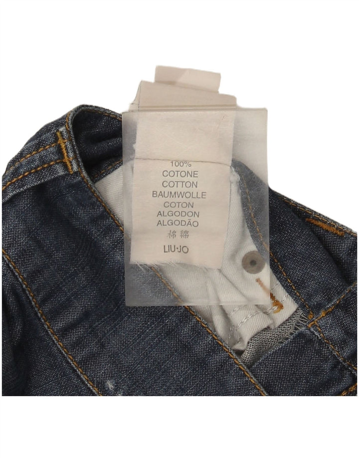 Damskie spodenki jeansowe Liu Jo W28 Średni niebieski, bawełniany