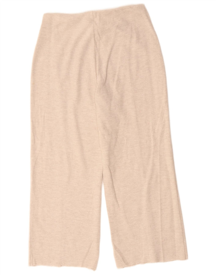 Damskie spodnie dresowe z szeroką nogawką Zara UK 12, średni beż