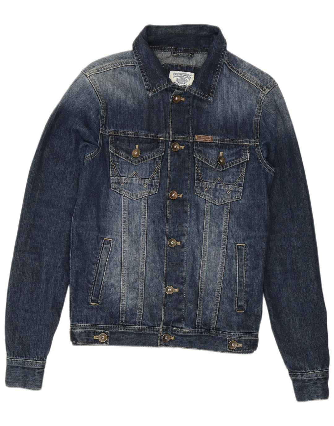 Męska kurtka dżinsowa Wrangler UK 36, mała, granatowa, bawełniana