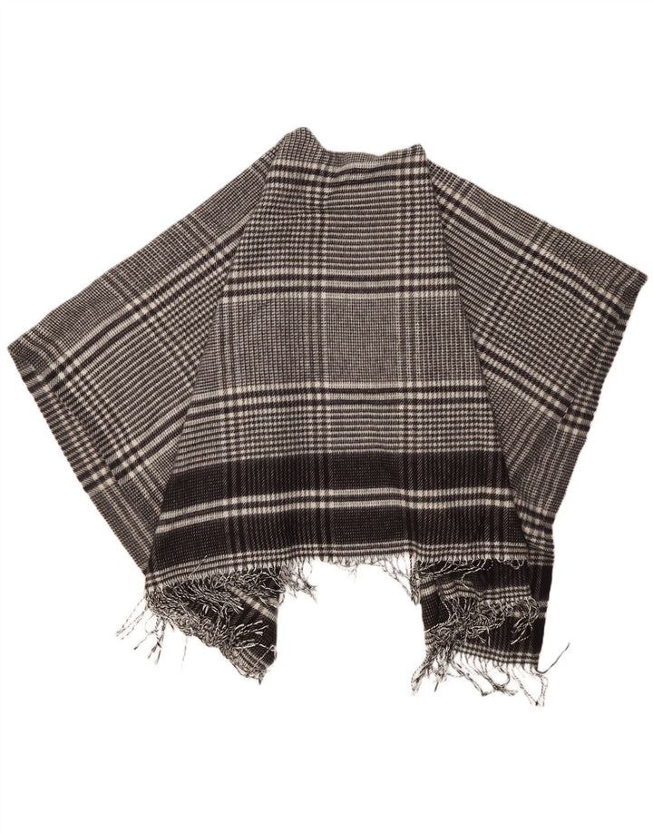 Marks & Spencer Damski sweter rozpinany Cape w jednym rozmiarze, czarny w pepitkę