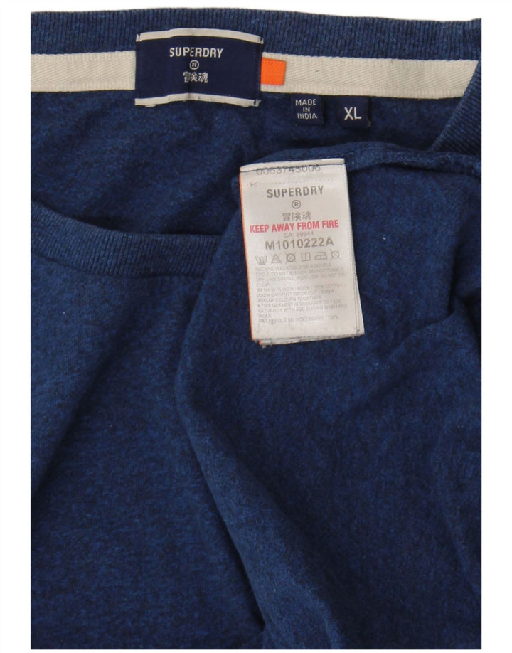 T-shirt męski Superdry Top XL, granatowy, bawełniany
