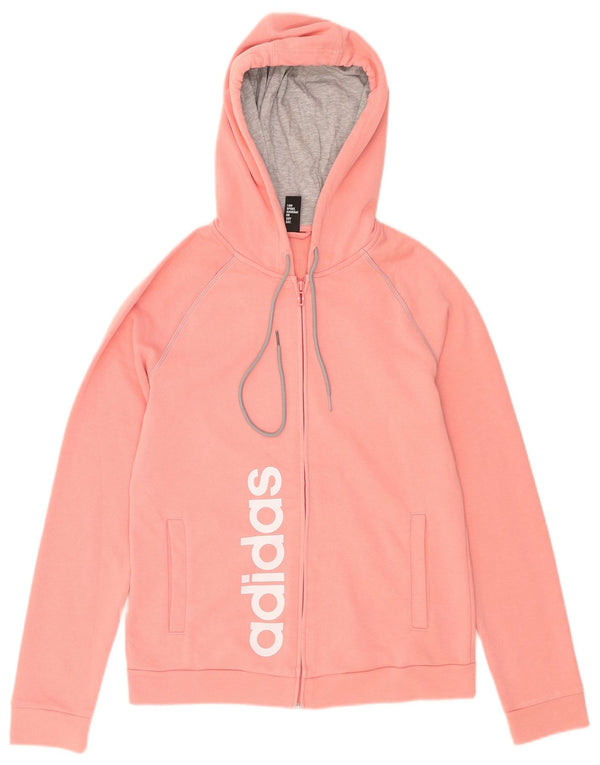 Damski sweter Adidas z grafiką i zamkiem błyskawicznym UK 14, średni róż