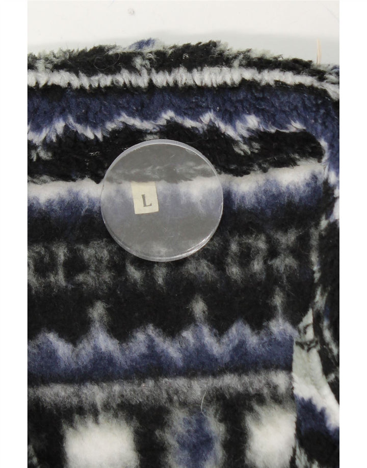 Męska kurtka polarowa VINTAGE UK 40 Large granatowa Fair Isle