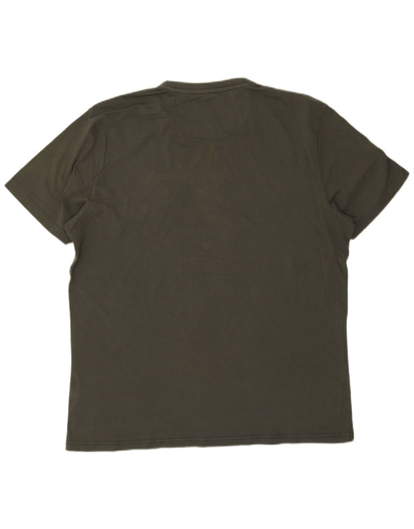Męski T-shirt z grafiką Napapijri Top 2XL, bawełna khaki, logo