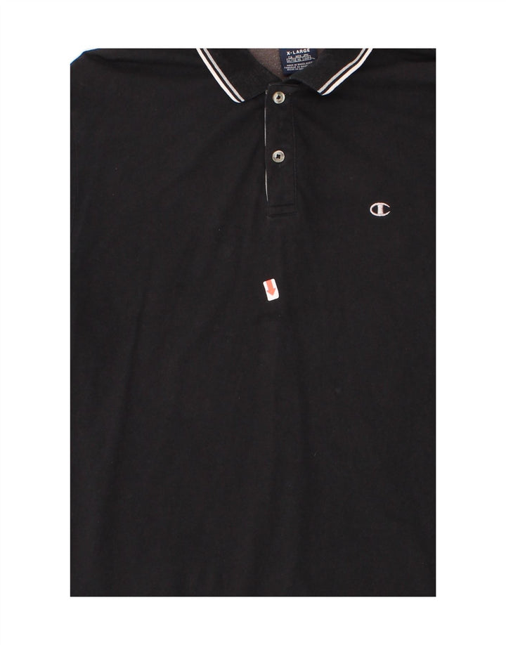 CHAMPION Mens Polo Shirt XL Black Vintage Champion and Second-Hand Champion from Messina Hembry 
