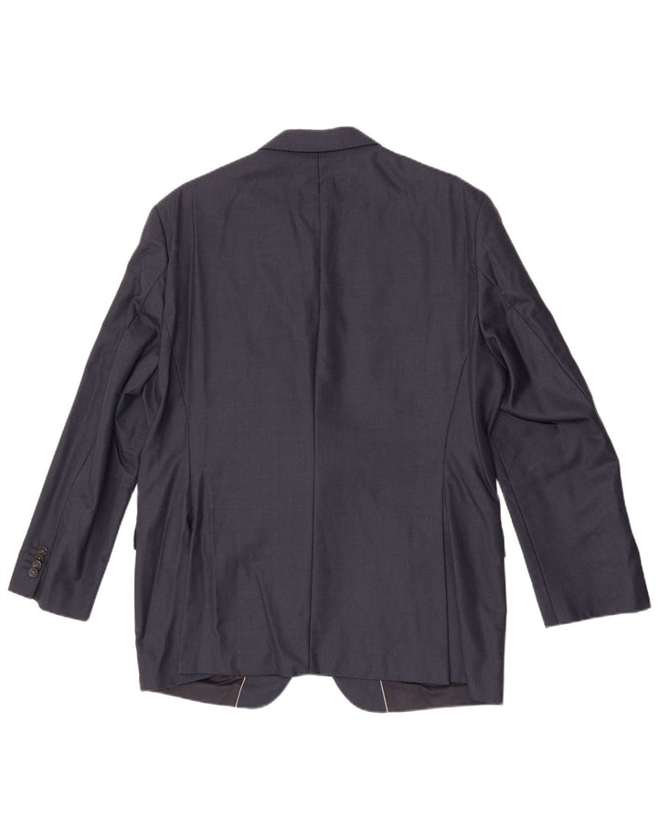 Męska marynarka zapinana na 2 guziki Hugo Boss EU 54 2XL Granatowa wełna