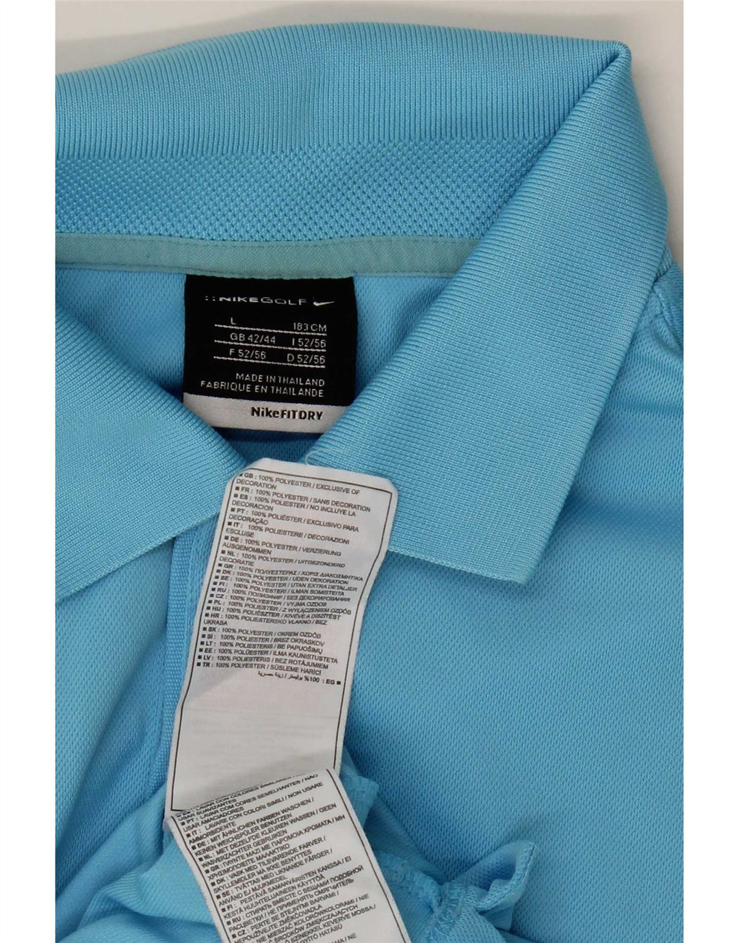 Męska koszulka polo Nike UK 42/44, duża, niebieska, poliestrowa