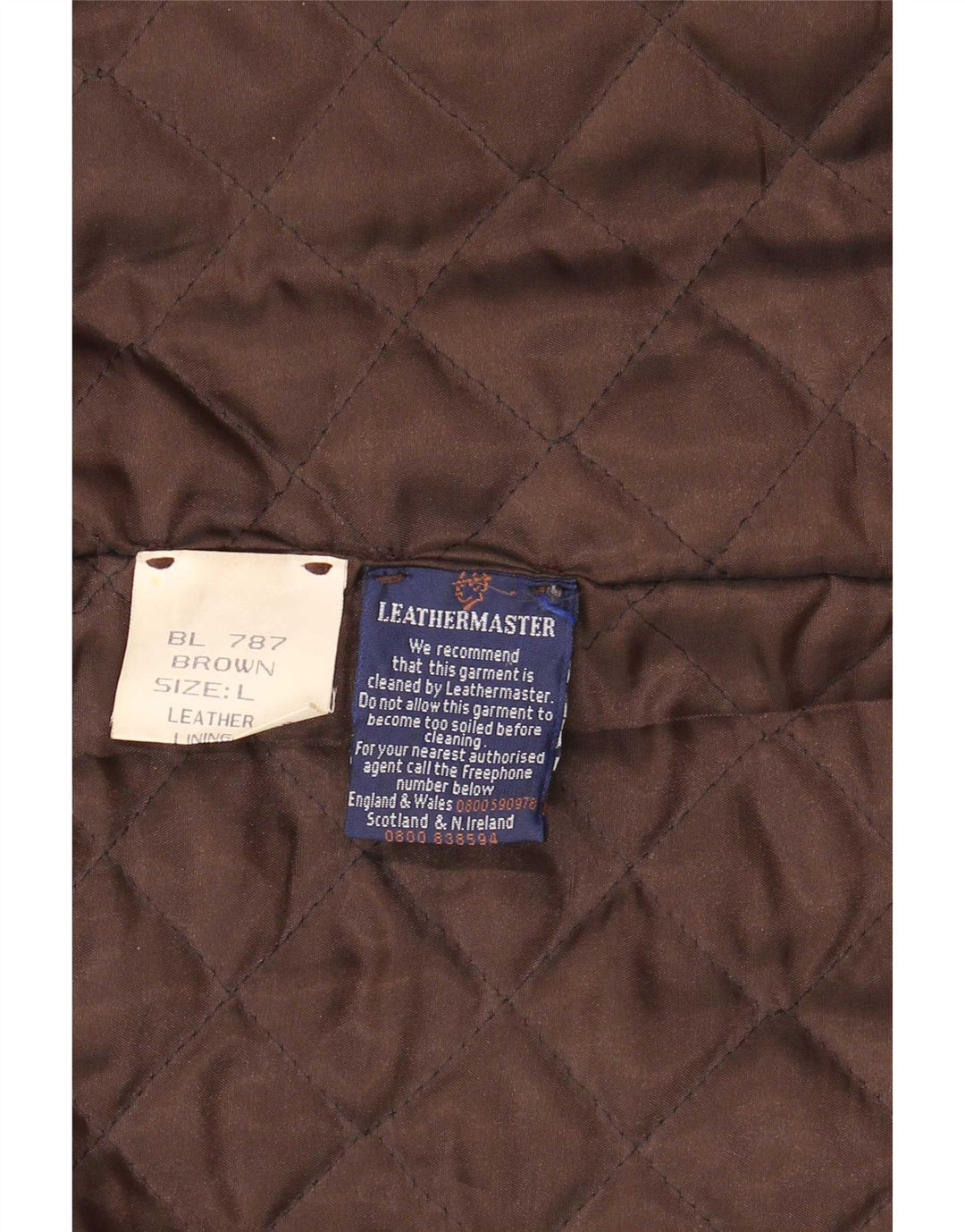 Vintage męski płaszcz skórzany UK 40 duży brązowy