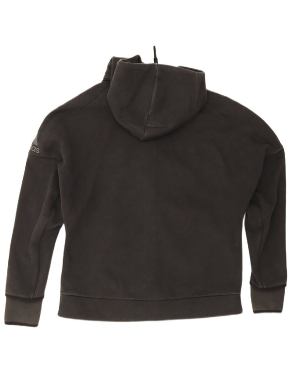 Damski sweter z kapturem i zamkiem Adidas UK 20/22 XL Czarna bawełna