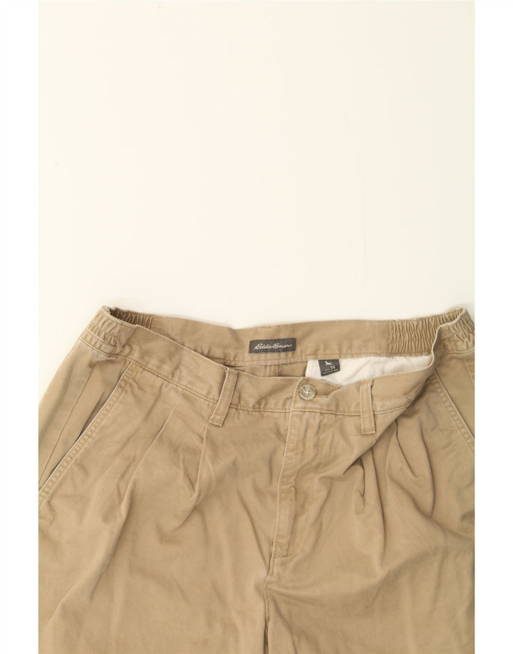 EDDIE BAUER Mens Pegged Chino Shorts W34 Large Beige Cotton Vintage Eddie Bauer and Second-Hand Eddie Bauer from Messina Hembry 