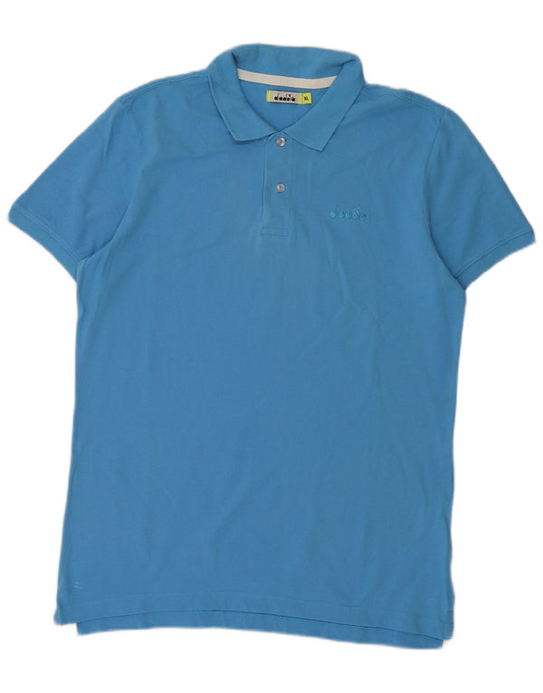 Męska koszulka polo Diadora XL, niebieska, bawełniana