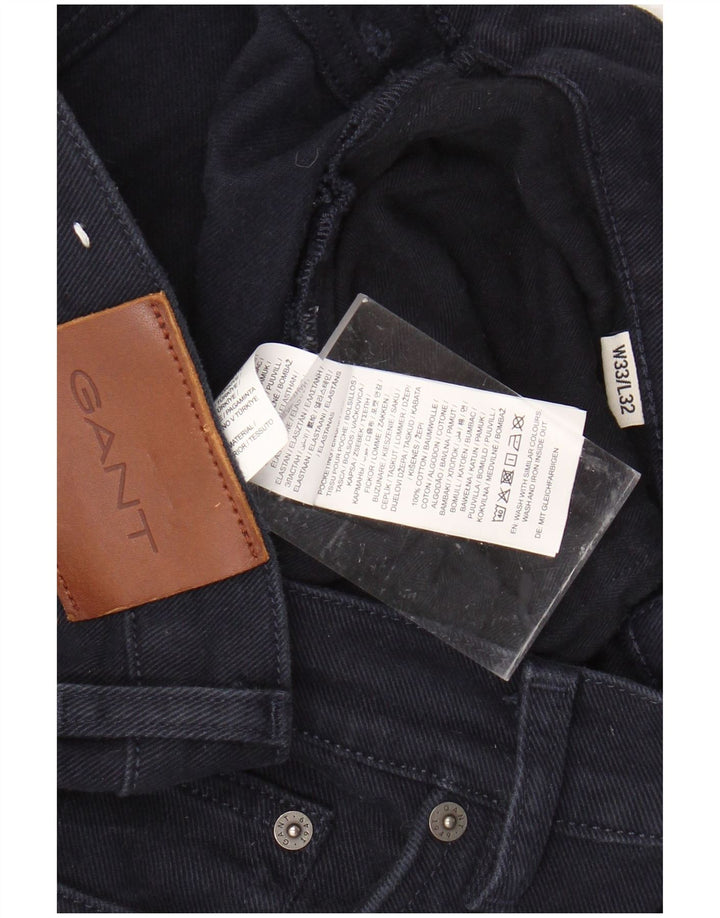 Jeansy męskie GANT W33 L32 Granatowe, bawełniane