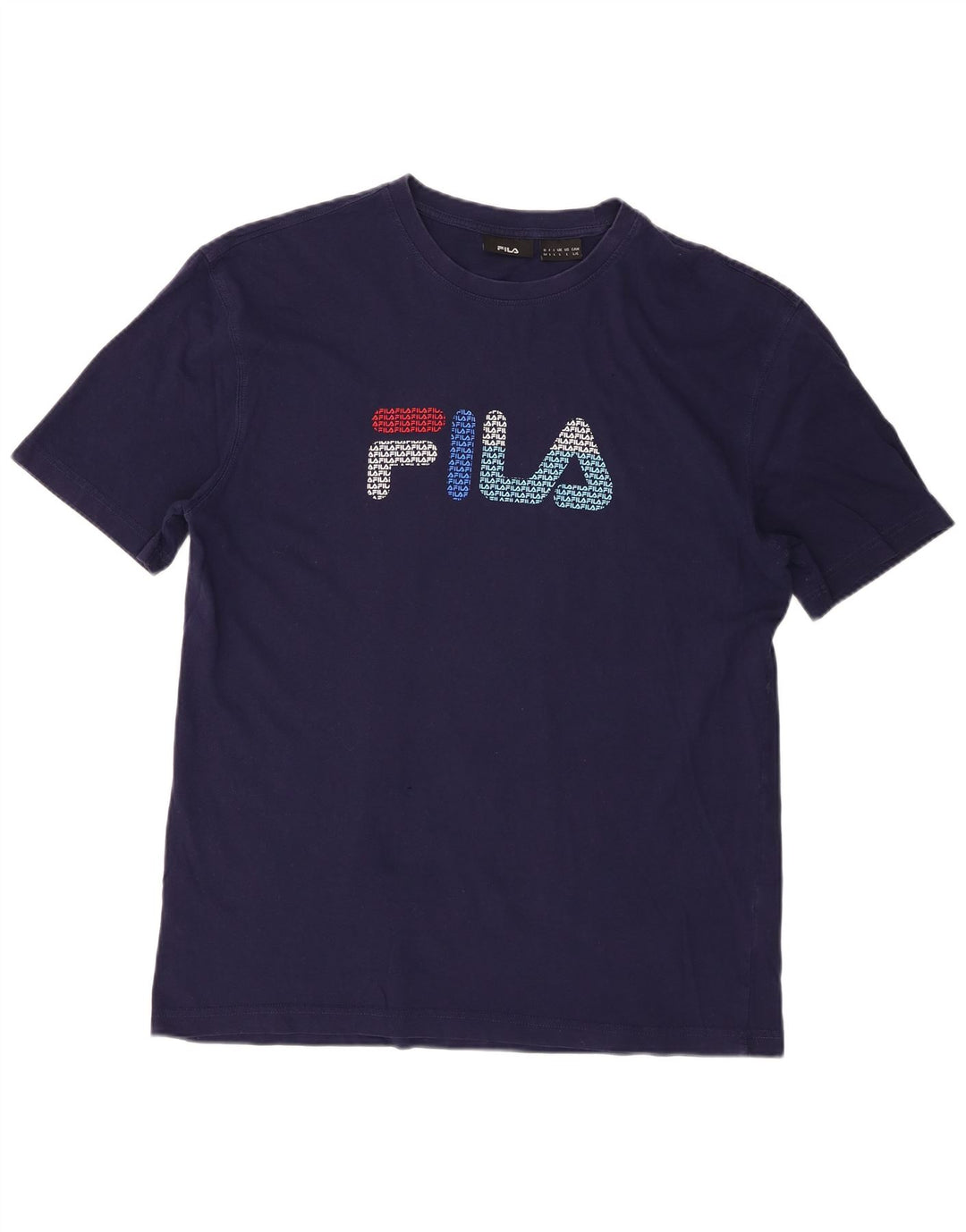 Męski T-shirt Fila z grafiką, duży, granatowy, bawełniany