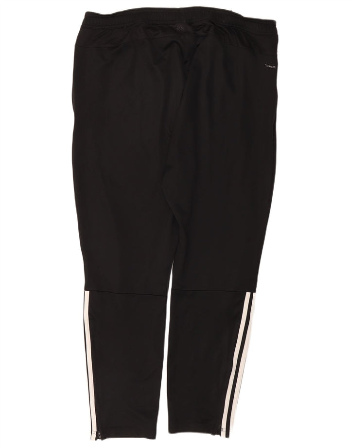 Męskie spodnie dresowe Adidas 2XL Czarne, poliestrowe sportowe