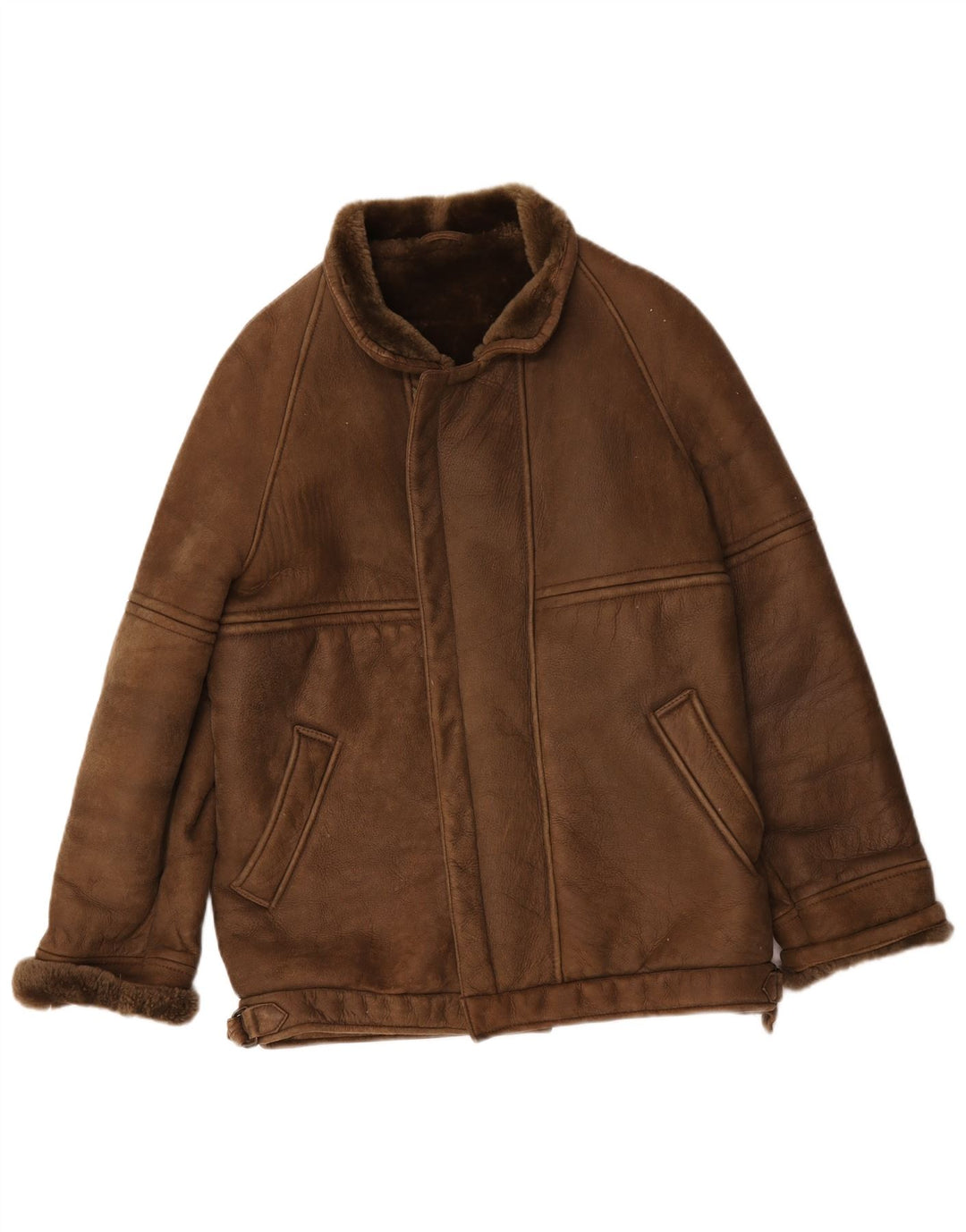 Vintage męska kurtka Shearling IT 50 Large Brown