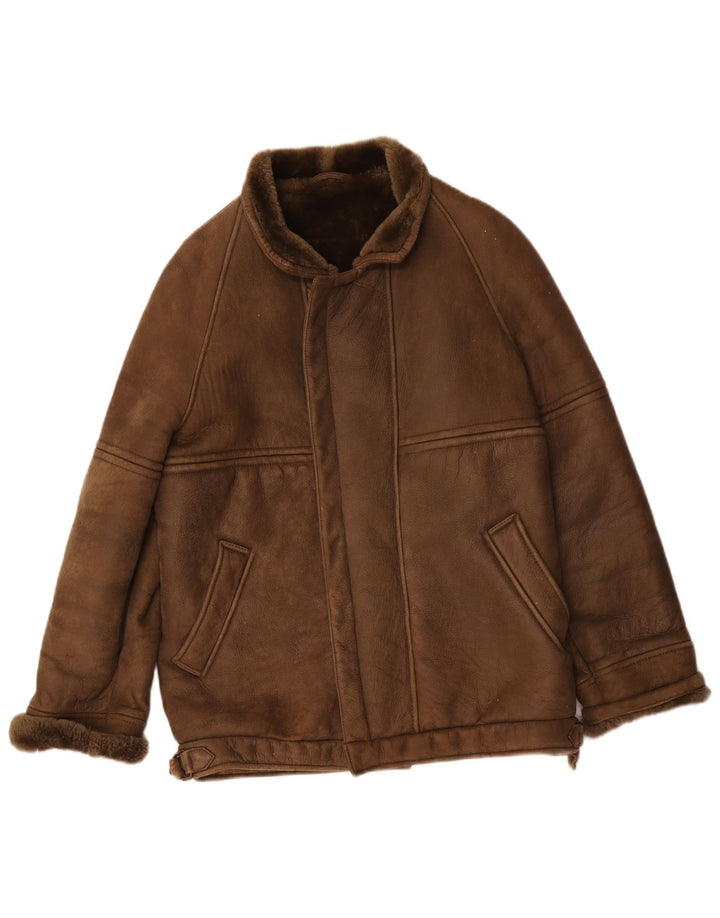 Vintage męska kurtka Shearling IT 50 Large Brown