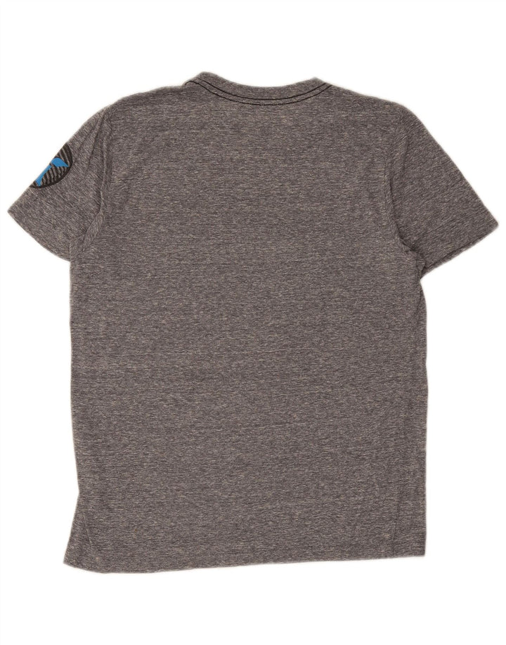 Męski T-shirt z grafiką Hurley Premium Fit, średni szary, nakrapiany poliester