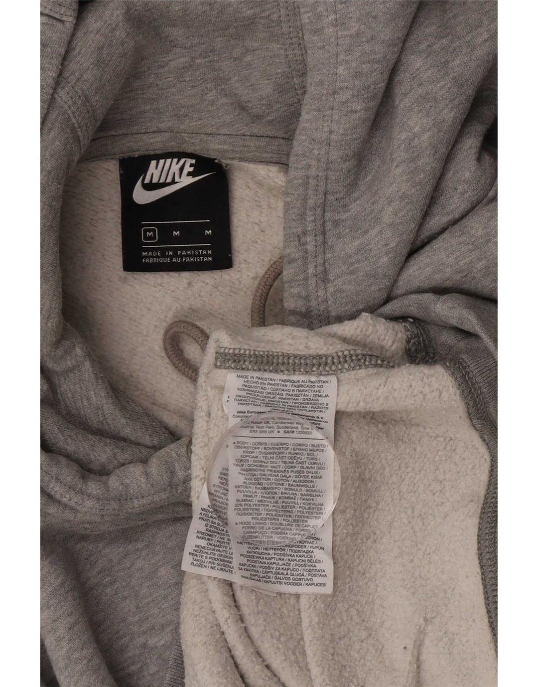 Męski sweter z kapturem Nike, średnioszary, bawełniany