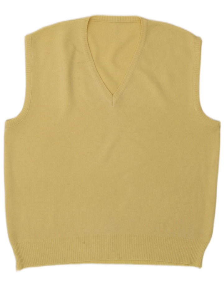 Podkoszulek męski w stylu vintage, kamizelka, średni żółty
