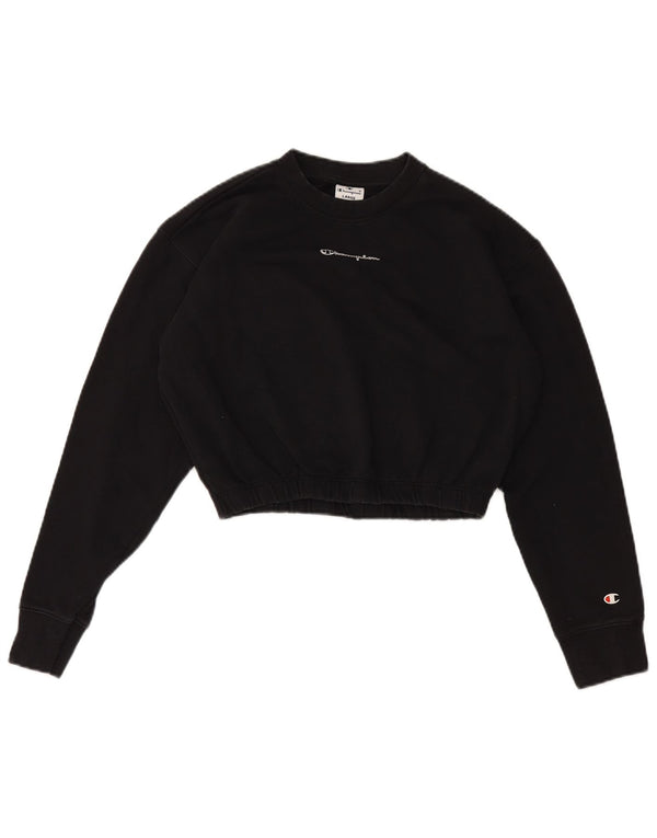 Damska bluza Champion Graphic Crop Sweatshirt UK 16, duża czarna