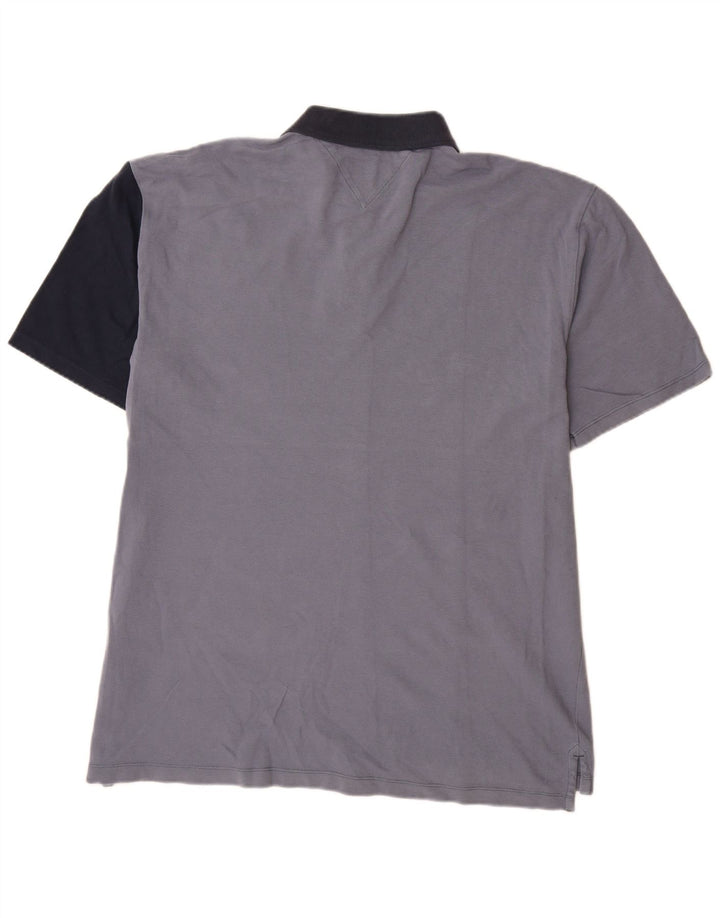 Męska koszulka polo TOMMY HILFIGER 2XL, wielobarwna bawełna z blokami kolorów