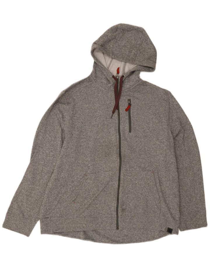 Męski sweter z kapturem i zamkiem błyskawicznym L.L.Bean XL, szary poliester