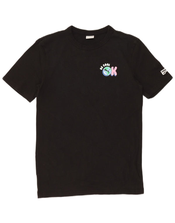 Męska koszulka z grafiką PUMA Top XS, czarna, bawełniana