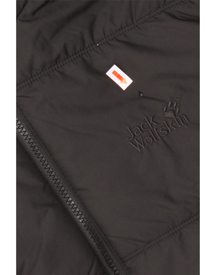 Męska ocieplana kurtka z kapturem JACK WOLFSKIN UK 40, średni czarny poliester