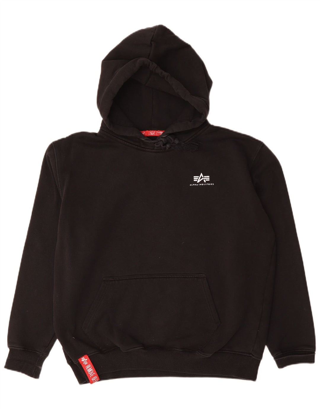 Męski sweter z kapturem Alpha Industries, duży, czarny, bawełniany