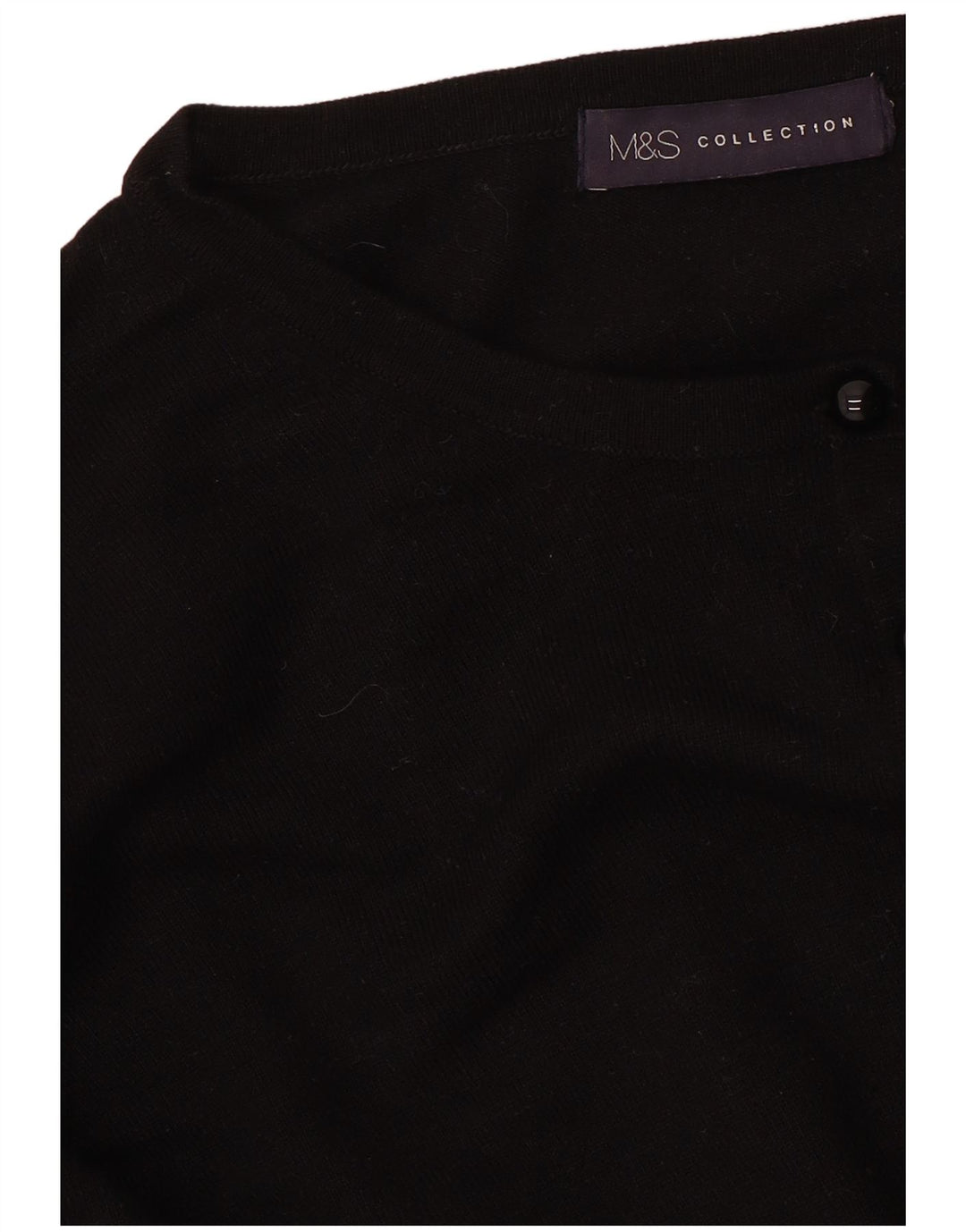 MARKS & SPENCER Krótki sweter damski UK 14 Średni czarny