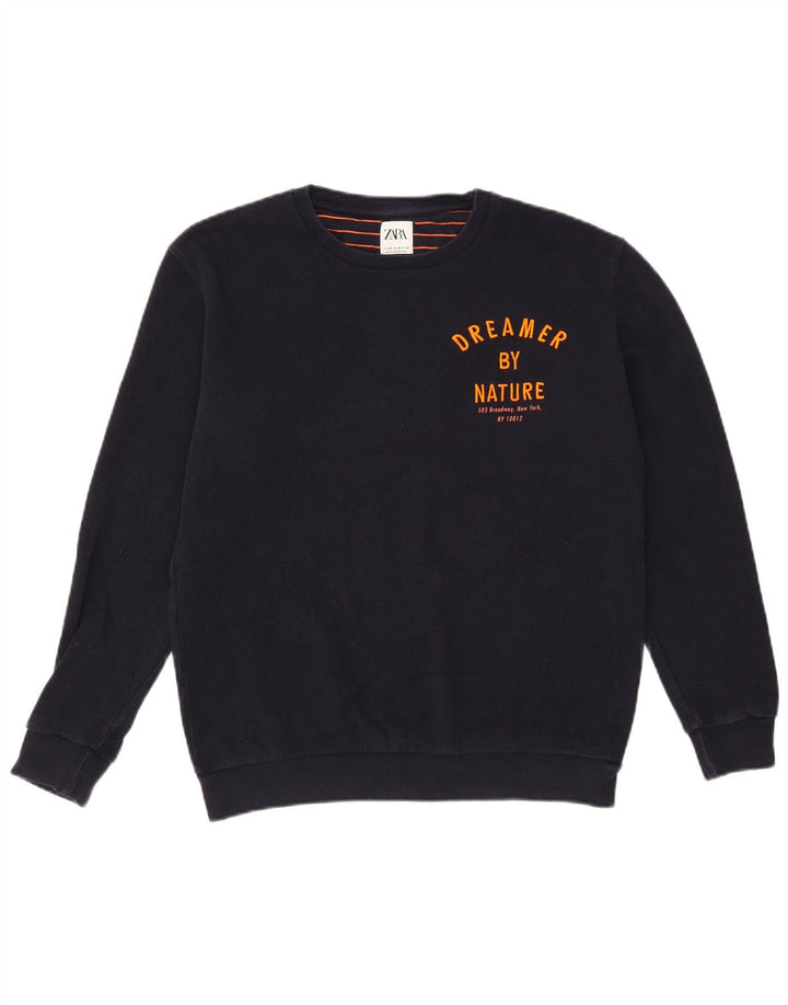 Męski sweter Zara, średni granat