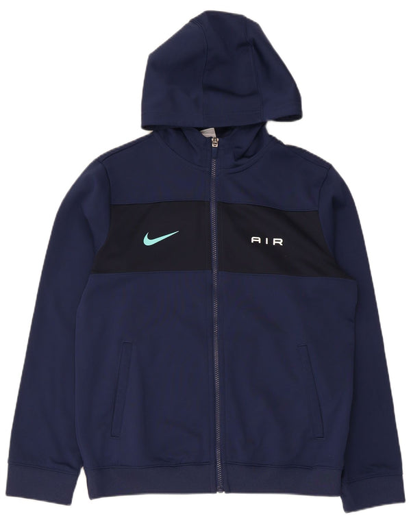Chłopięcy sweter z kapturem i zamkiem Nike Dri Fit 13-14 lat XL, granatowy, blok kolorów