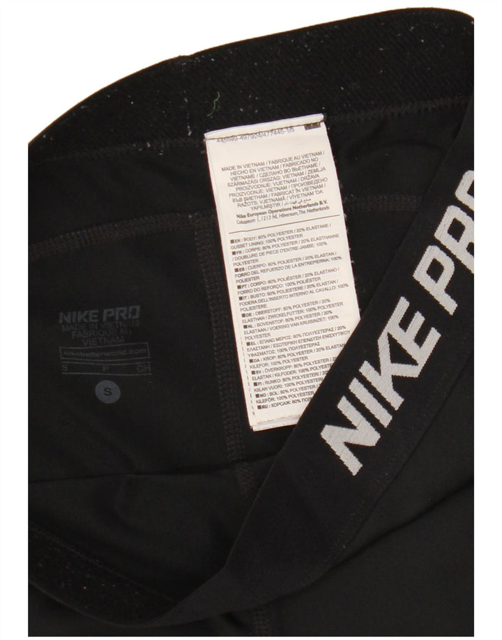 Damskie spodnie dresowe Nike Capri Graphic UK 10, małe, czarne, poliestrowe