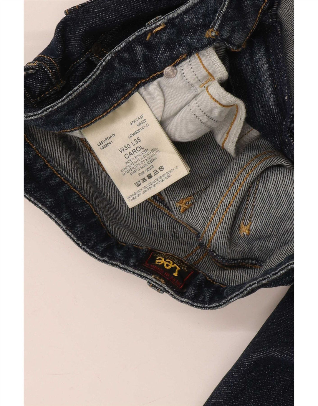 Damskie jeansy Lee Carol Straight W30 L35 Granatowe, bawełniane