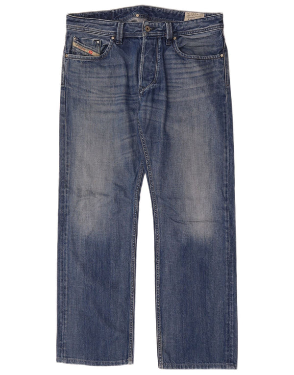 Diesel Męskie Larkee Regular Straight Jeans W33 L30 Niebieska bawełna