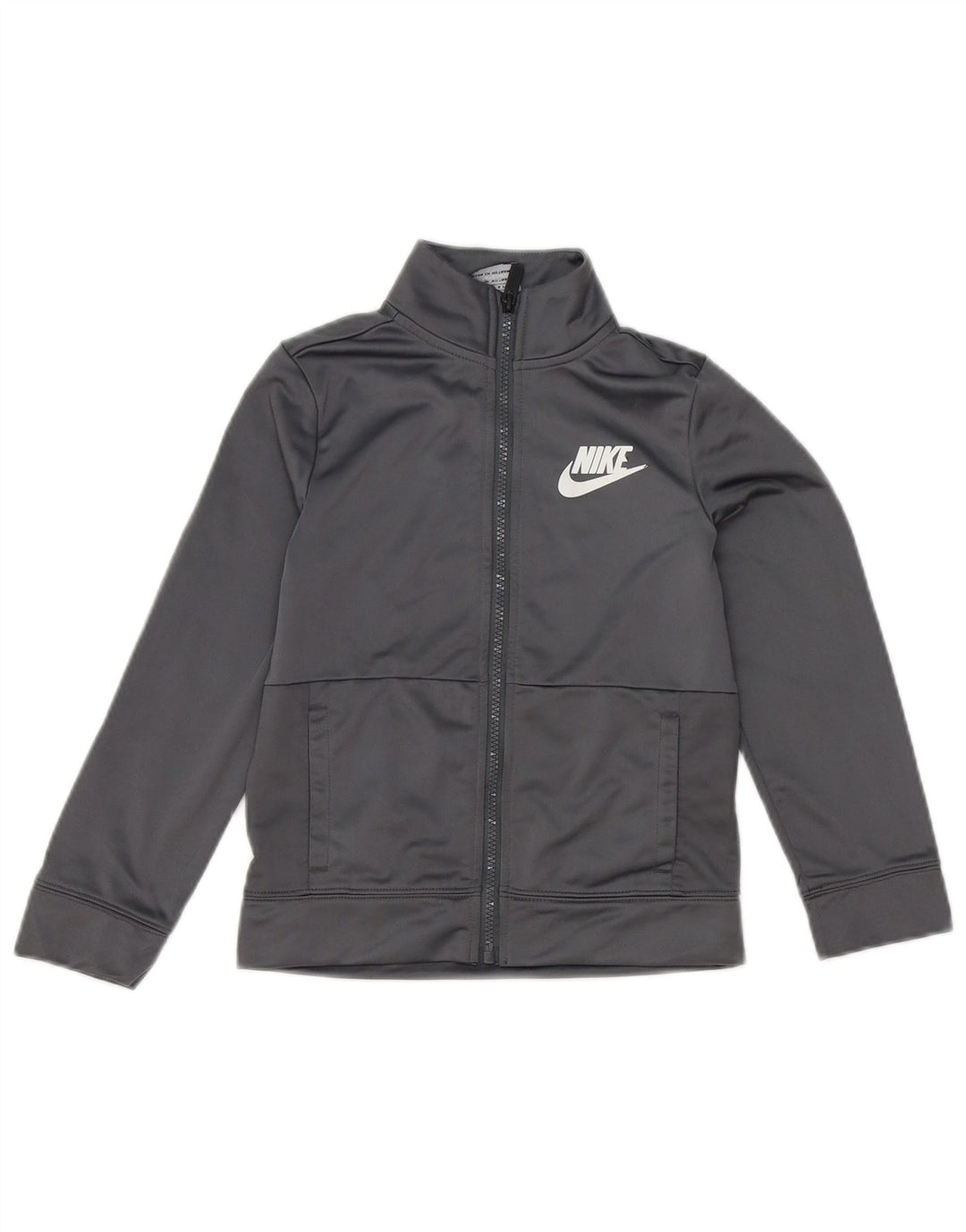 Chłopięca kurtka dresowa Nike na 6-7 lat, duża, szara, poliestrowa