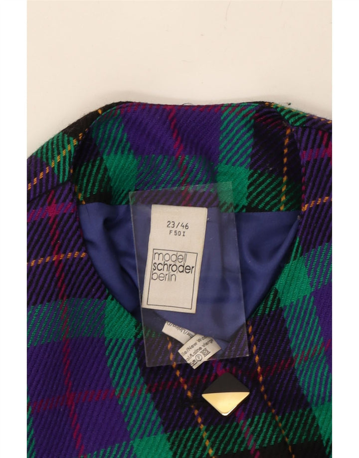 VINTAGE Womens 5 Button Blazer Jacket IT 46 Large Multicoloured Check Vintage Vintage and Second-Hand Vintage from Messina Hembry 