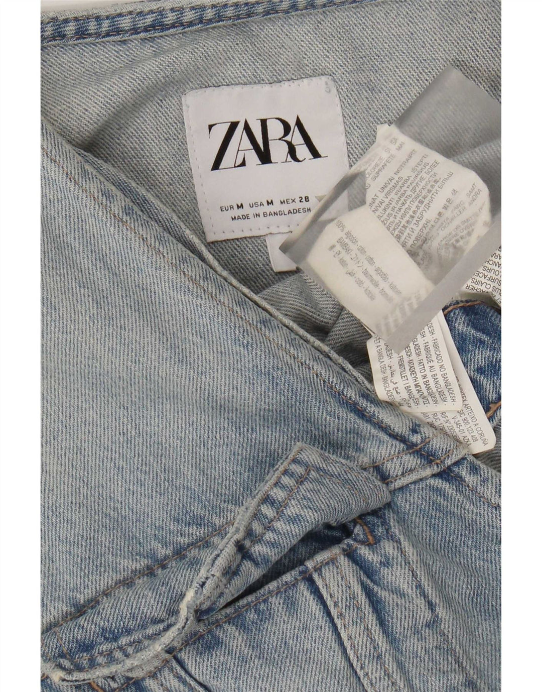 Damski kombinezon jeansowy Zara UK 12, średni niebieski, bawełniany