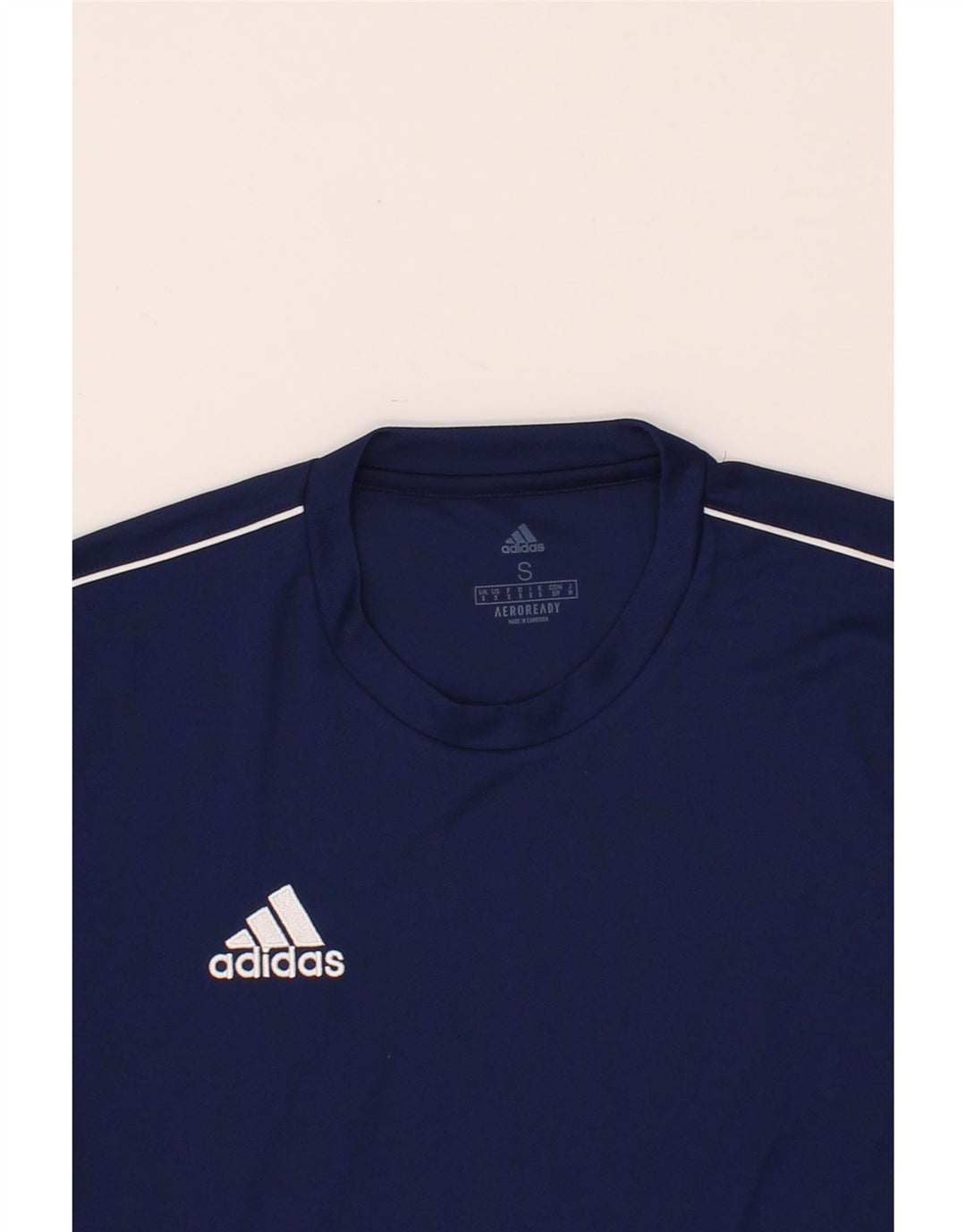 ADIDAS Mens Climalite T-Shirt Top Small Navy Blue Polyester Vintage Adidas and Second-Hand Adidas from Messina Hembry 