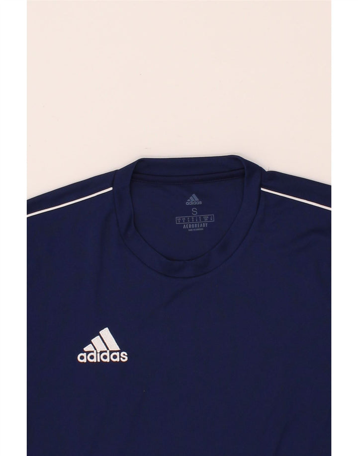 ADIDAS Mens Climalite T-Shirt Top Small Navy Blue Polyester Vintage Adidas and Second-Hand Adidas from Messina Hembry 