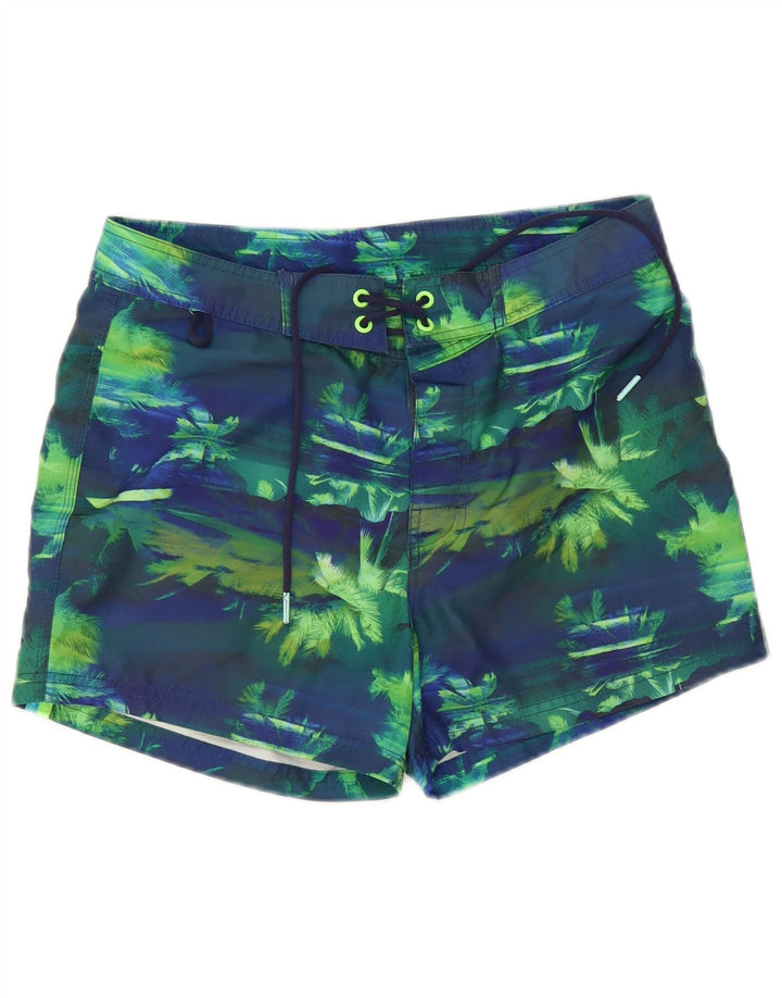 Męskie spodenki kąpielowe Sundek, małe, granatowe, z poliestru typu Tie Dye