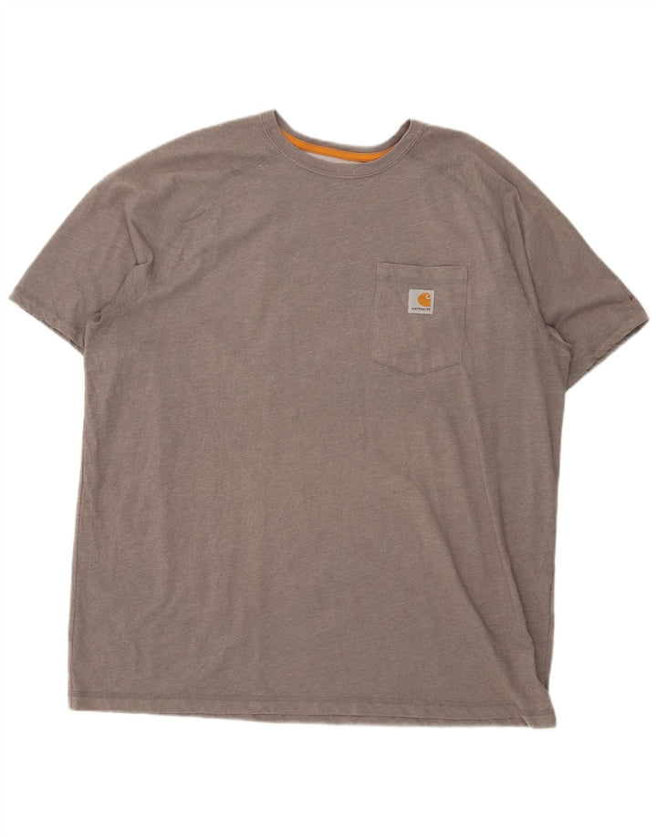 T-shirt męski Carhartt o swobodnym kroju, XL, szary, poliester
