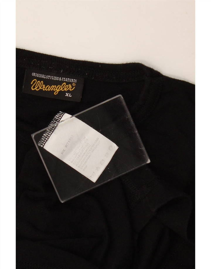 T-shirt męski WRANGLER Top XL, czarny, bawełniany