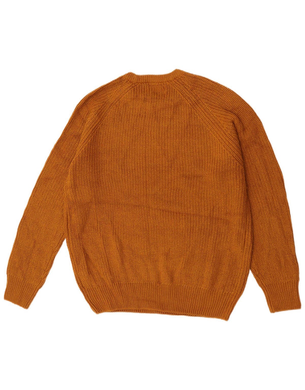 Saltrock Męski sweter z okrągłym dekoltem, duży, żółty akryl