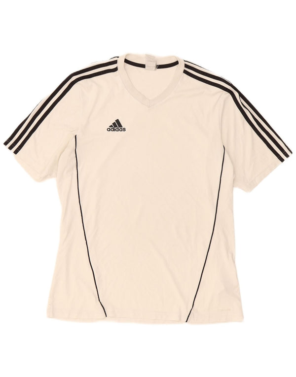 Adidas Męska koszulka Climalite Top, duża, biała, z poliestru