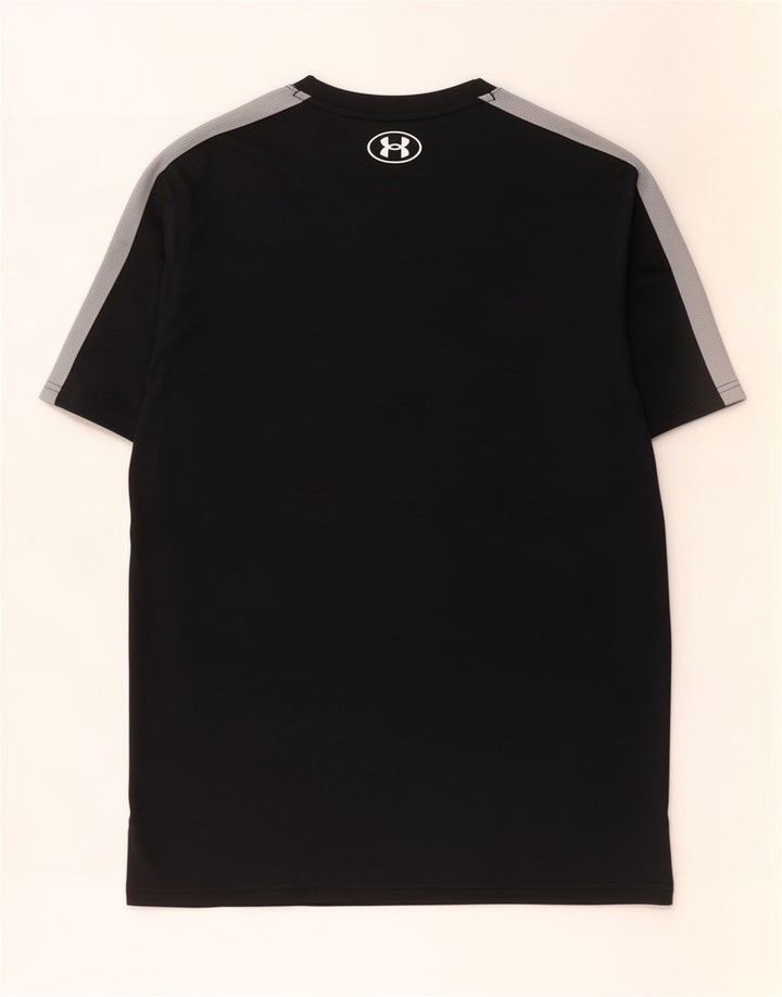 Under Armour Męski T-shirt Top, duży, czarny poliester z blokami kolorów